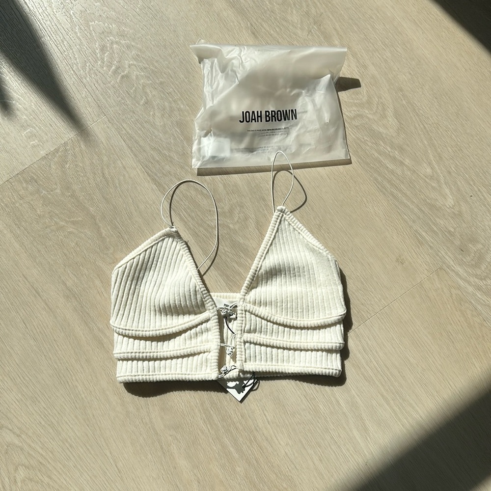 Joah brown bra top ribbed New XS/S